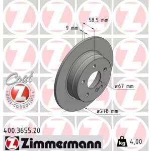 Гальмівний диск ZIMMERMANN 400.3655.20