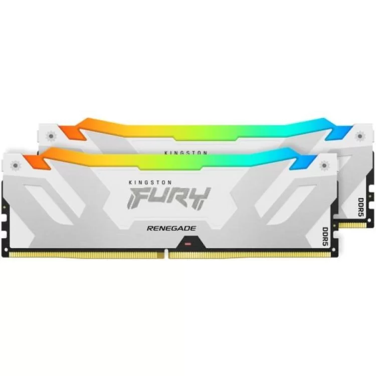 Модуль пам'яті для комп'ютера DDR5 64GB (2x32GB) 6000 MHz Renegade RGB White XMP Kingston Fury (ex.HyperX) (KF560C32RWAK2-64) ціна 21 294грн - фотографія 2