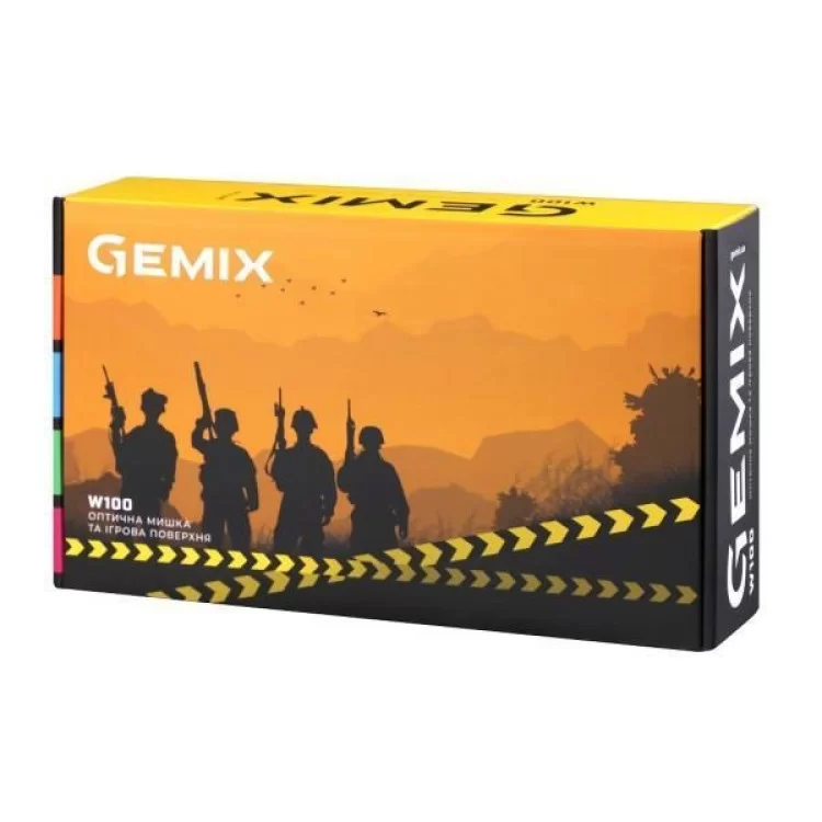 Мишка Gemix W100 USB Black/Gray + ігрова поверхня (W100Combo) - фото 9