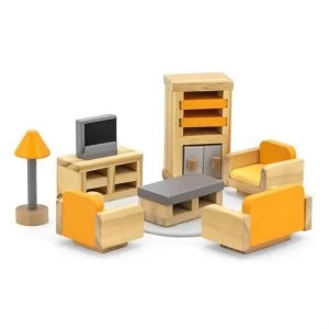 Игровой набор Viga Toys Деревянная мебель для кукол PolarB Гостиная (44037)