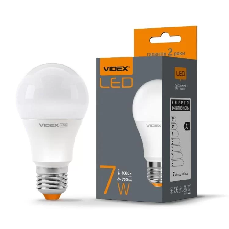 Лампочка Videx LED A60e 7W E27 3000K 220V (VL-A60e-07273) цена 60грн - фотография 2