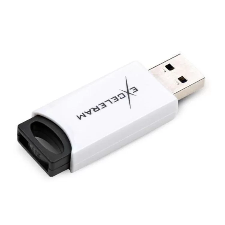USB флеш накопитель eXceleram 64GB H2 Series White/Black USB 2.0 (EXU2H2W64) цена 452грн - фотография 2