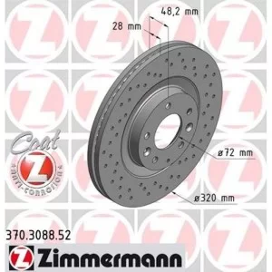 Гальмівний диск ZIMMERMANN 370.3088.52