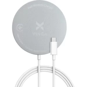 Зарядний пристрій Vinga Magnetic Wireless Charger 10W MagSafe (VCHAMS)