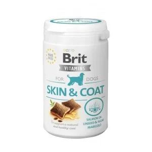 Вітаміни для собак Brit Vitamins Skin and Coat для шкіри і шерсті 150 г (8595602562510)