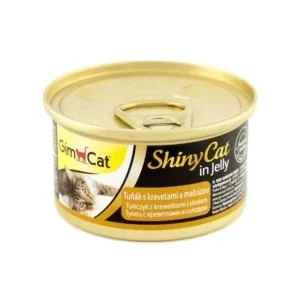 Консервы для кошек GimCat Shiny Cat тунец, креветки и мальт 70 г (4002064413259)