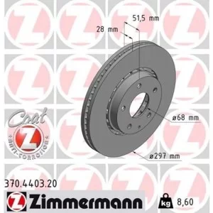 Тормозной диск ZIMMERMANN 370.4403.20