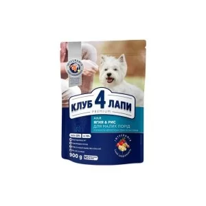 Сухий корм для собак Club 4 Paws Преміум. Для дрібних порід - ягня і рис 900 г (4820083909597)