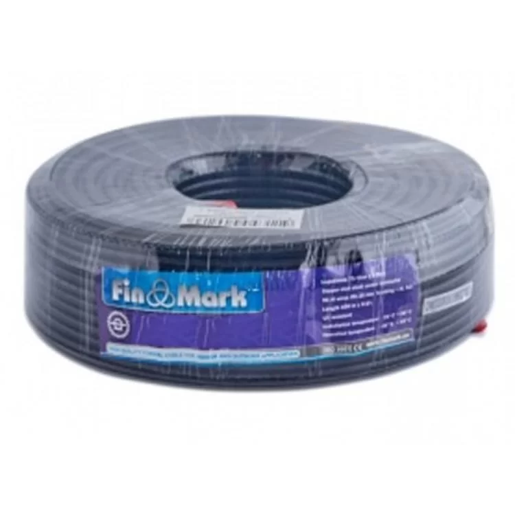 Кабель телевизионный FinMark RG-660, CCS, gel, 100м, black (F660BVF_100_black) - фотография 2