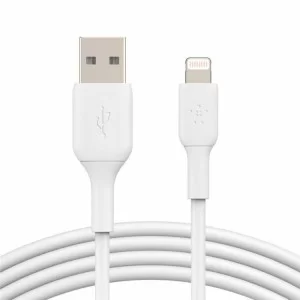 Дата кабель USB 2.0 AM to Lightning 1.0m PVC white Belkin (CAA001BT1MWH)