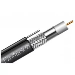 Кабель телевизионный FinMark RG-660, CU, +steel wire, 305м, black (F660BVMcu_305_black)