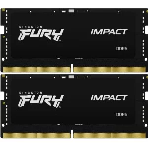 Модуль памяти для ноутбука SoDIMM DDR5 32GB (2x16GB) 5600 MHz Impact Black Kingston Fury (ex.HyperX) (KF556S40IBK2-32)