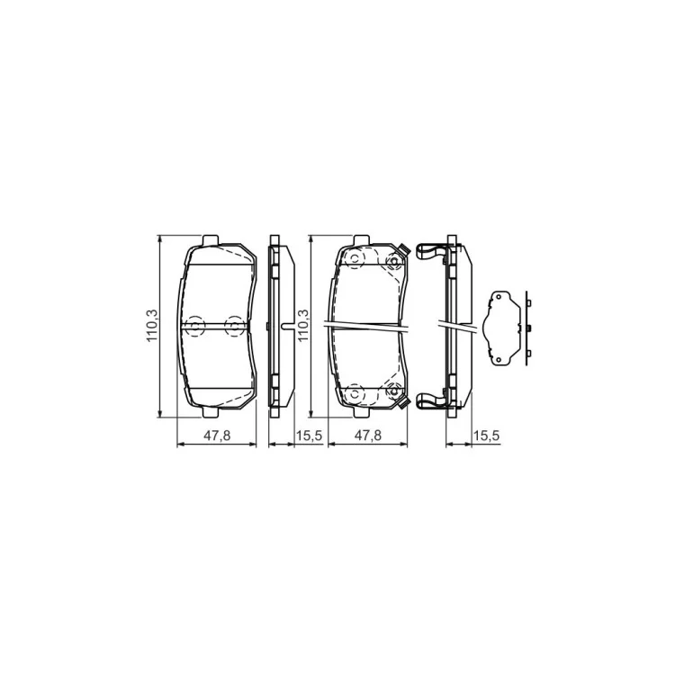 продаємо Гальмівні колодки Bosch 0 986 494 327 в Україні - фото 4