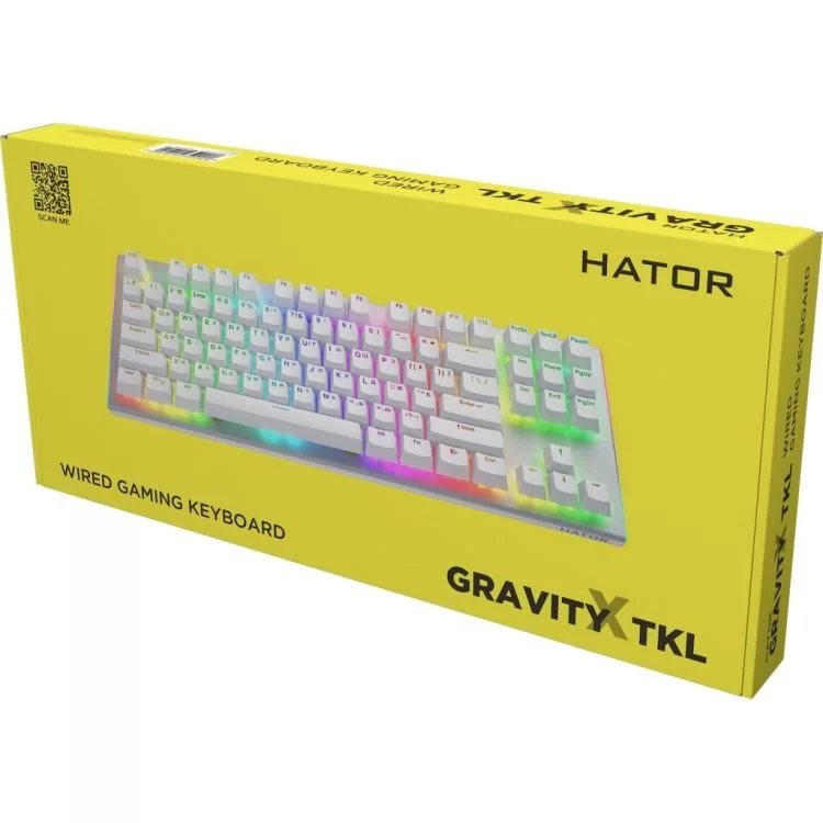 Клавіатура Hator Gravity X TKL Orange USB White (HTK551UA) - фото 10