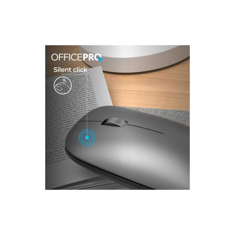 Мышка OfficePro M225G Silent Click Wireless Gray (M225G) - фото 10