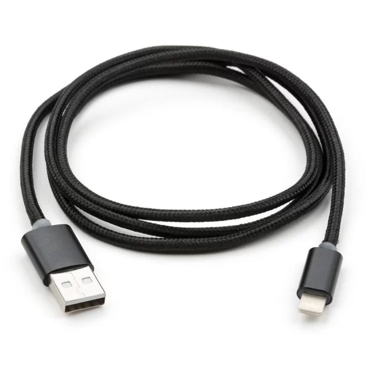 Дата кабель USB 2.0 AM to Lightning 1m LED black Vinga (VCPDCLLED1BK) цена 174грн - фотография 2