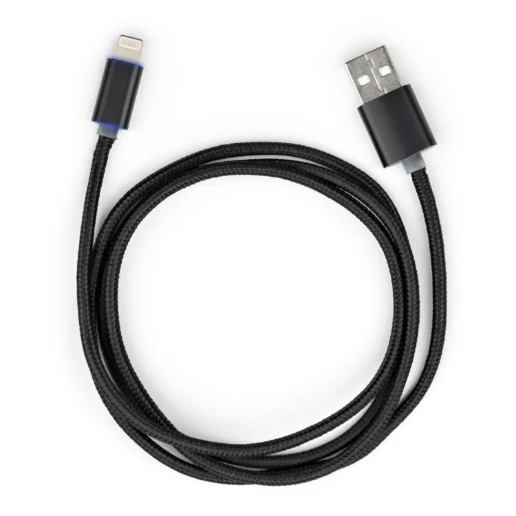 в продаже Дата кабель USB 2.0 AM to Lightning 1m LED black Vinga (VCPDCLLED1BK) - фото 3