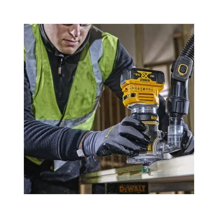 Фрезер DeWALT 18В XR Li-lon, безщітковий, 16000-25500 об/хв, цанга 6-8 мм, (без АКБ та ЗП) (DCW604N) ціна 42 298грн - фотографія 2