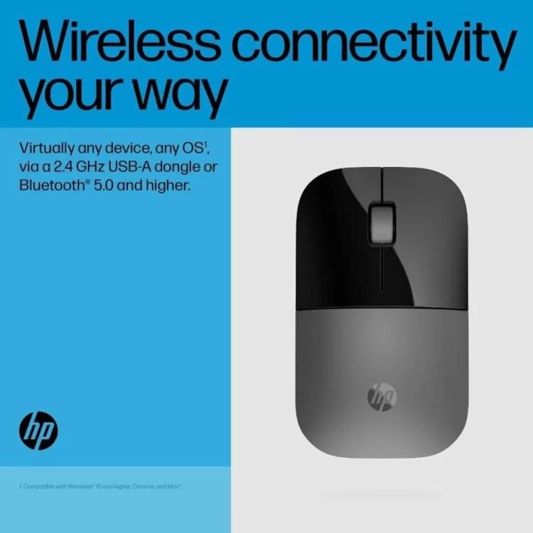 Мишка HP Z3700 Dual Wireless/Bluetooth Silver (758A9AA) огляд - фото 8