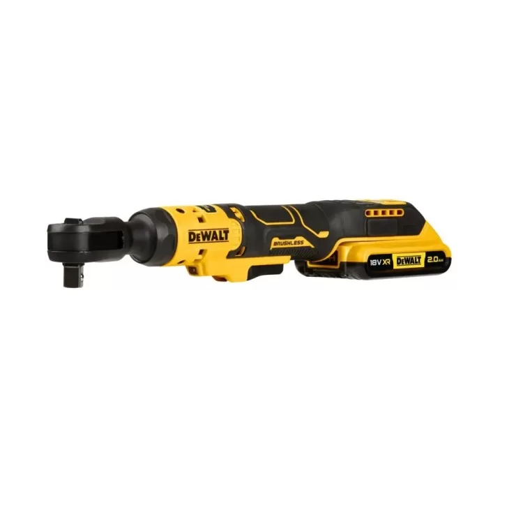 Гайковерт DeWALT угловой - трещётка, 18V XR Li-lon 2Ah, 95 Нм, сумка (DCF512D1) цена 29 338грн - фотография 2