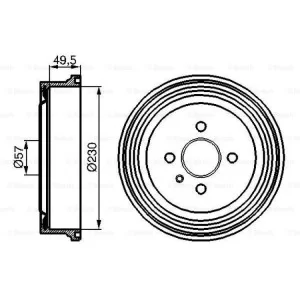 Тормозной барабан Bosch 0 986 477 100