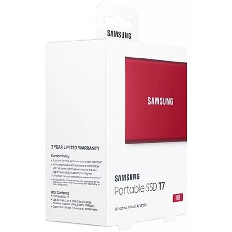 Накопичувач SSD USB 3.2 1TB T7 Samsung (MU-PC1T0R/WW) огляд - фото 8