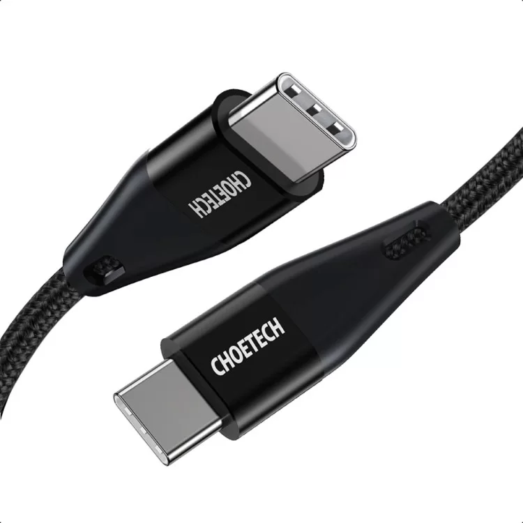 Дата кабель USB-C to USB-C 1.2m USB4.Gen 3 40 Gbps 240W Choetech (XCC-1040) ціна 1 598грн - фотографія 2