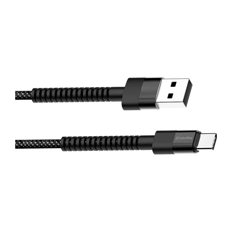 Дата кабель USB-C to USB-C 1.0m 2.4А black ColorWay (CW-CBUC063-BK) цена 190грн - фотография 2