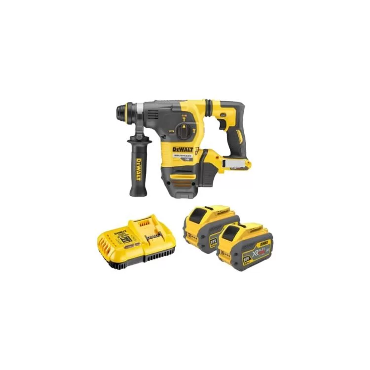 Перфоратор DeWALT бесщёточный, SDS-Plus, 54 В, 3.5 Дж, 3 реж. кейс (DCH333X2)