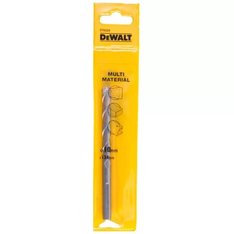 Свердло DeWALT універсальне D = 10 мм, L = 134 мм, WL = 104 мм, 1 шт (DT6524) Свердло DeWALT універсальне D = 10 мм, L = 134 мм, WL = 104 мм, 1 шт (DT6524)