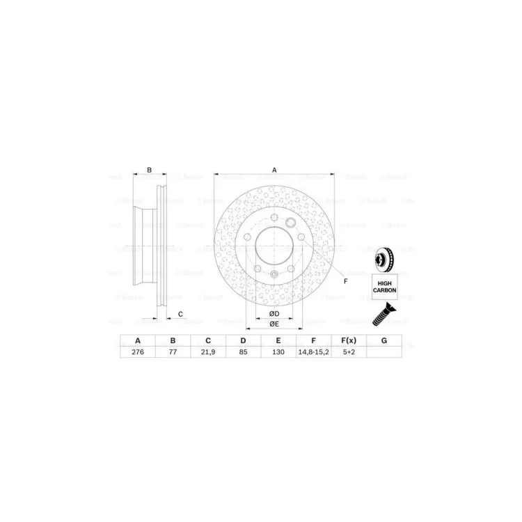 Гальмівний диск Bosch 0 986 478 849 відгуки - зображення 5