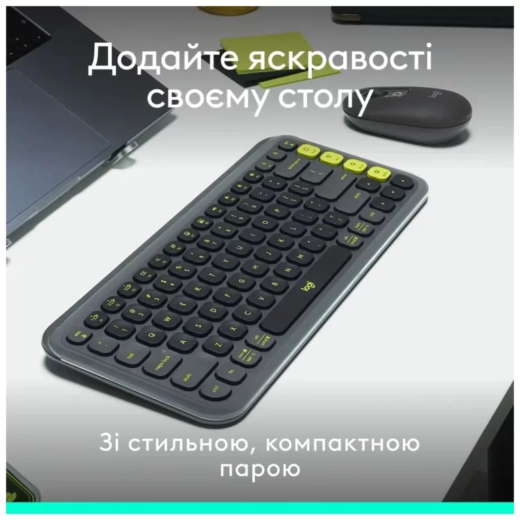 Комплект Logitech POP Icon Combo Bluetooth UA Graphite (920-013156) инструкция - картинка 6