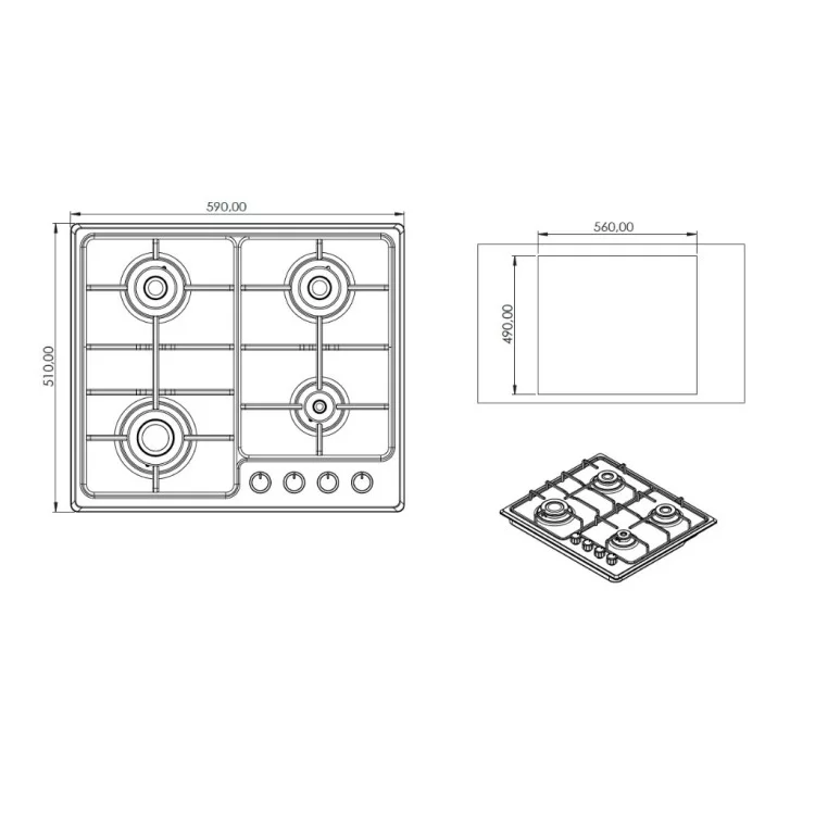 Варочная поверхность Grunhelm GPG 6355 IF характеристики - фотография 7