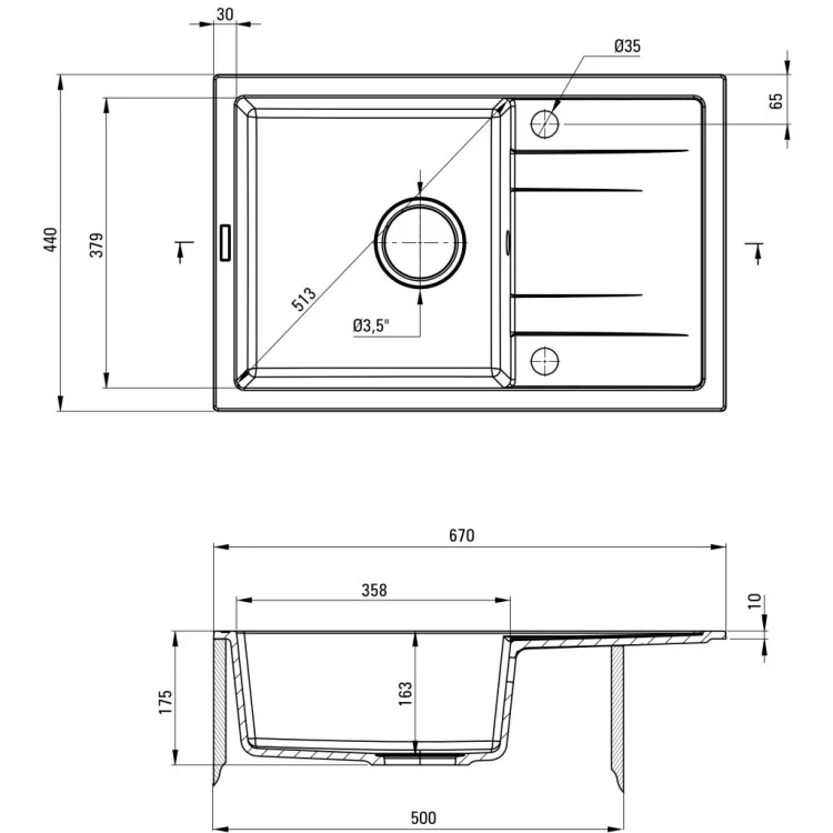 в продаже Мойка кухонная Deante Corio + зміш. BME 024N (ZRCP2113) - фото 3