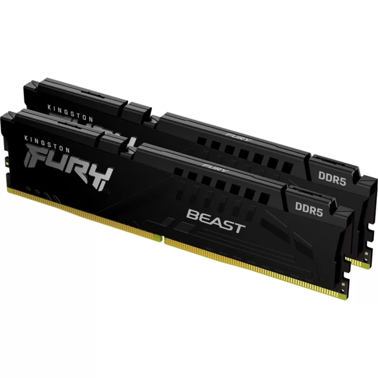 Модуль пам'яті для комп'ютера DDR5 16GB (2x8GB) 5200 MHz FURY Beast Black Kingston Fury (ex.HyperX) (KF552C40BBK2-16) ціна 4 554грн - фотографія 2