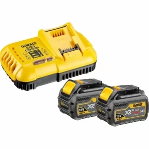 Зарядний пристрій для акумуляторів інструменту DeWALT 18 В, 54 В,8 А, 0.65 кг, 2 аккумулятора (DCB118T2)