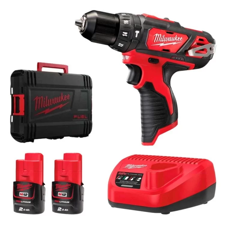 Шуруповерт Milwaukee M12 BPD-202C, 2x2Ah, кейс (4933441940)