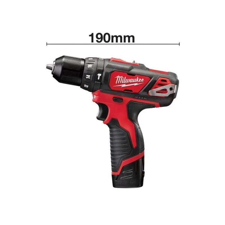 Шуруповерт Milwaukee M12 BPD-202C, 2x2Ah, кейс (4933441940) ціна 16 238грн - фотографія 2