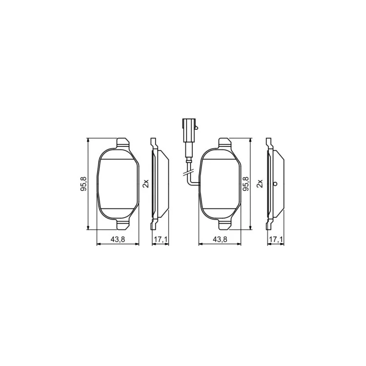 в продажу Гальмівні колодки Bosch 0986494776 - фото 3