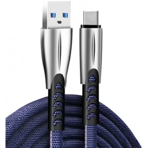 Дата кабель USB 2.0 AM to Type-C 1.0m zinc alloy blue ColorWay (CW-CBUC012-BL)