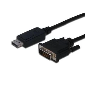 Кабель мультимедийный Display Port to DVI 24+1pin, 2.0m Digitus (AK-340301-020-S)