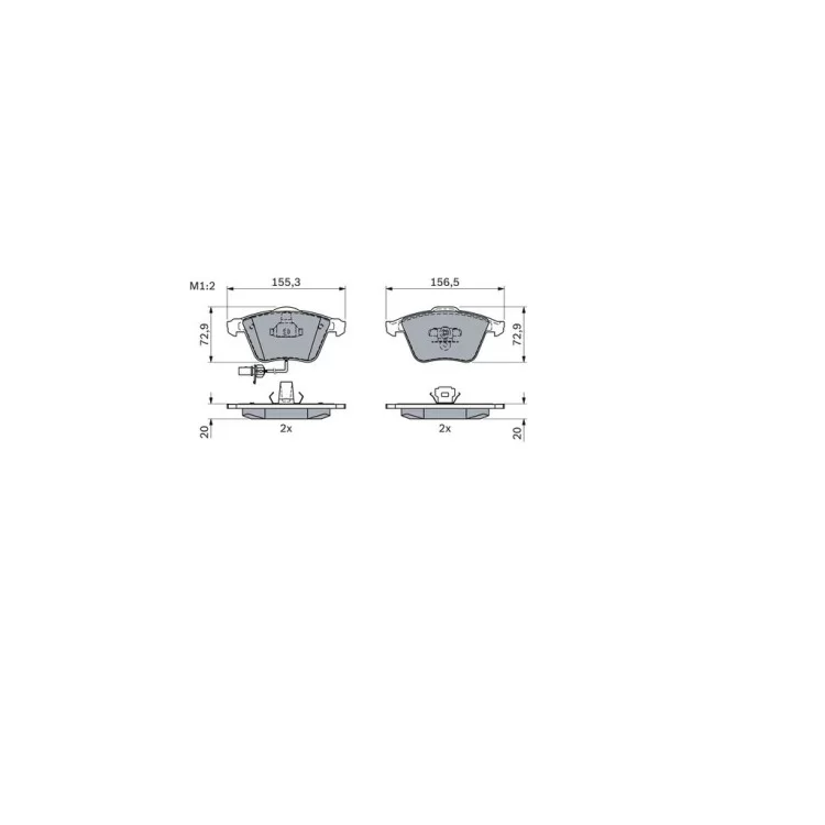 Тормозные колодки Bosch 0 986 494 104 цена 2 094грн - фотография 2