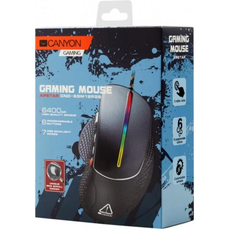 Мышка Canyon Apstar USB Black (CND-SGM12RGB) отзывы - изображение 5