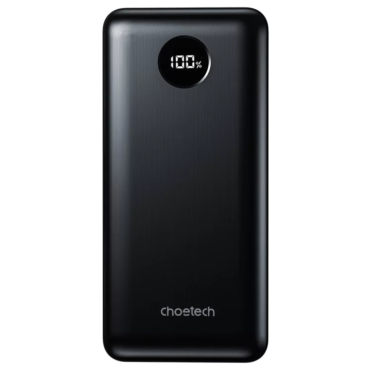 Батарея універсальна Choetech 20000mAh, PD/3.0/45W, QC/3.0/18W, USB-C, 2*USB-A (B653-CCBK / B653-BK)