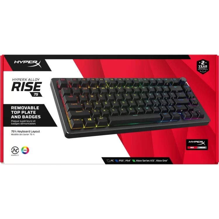 Клавиатура HyperX Alloy Rise 75 PBT HX Red USB UA Black (7G7A4AA) инструкция - картинка 6