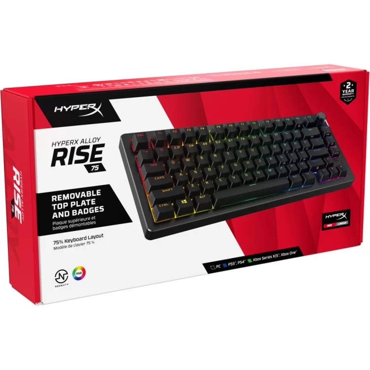 Клавиатура HyperX Alloy Rise 75 PBT HX Red USB UA Black (7G7A4AA) характеристики - фотография 7