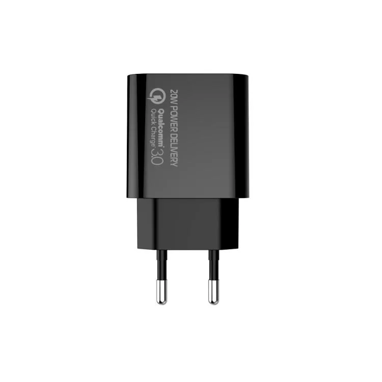 Зарядний пристрій ColorWay Power Delivery Port USB Type-C (20W) V2 black (CW-CHS026PD-BK) ціна 638грн - фотографія 2