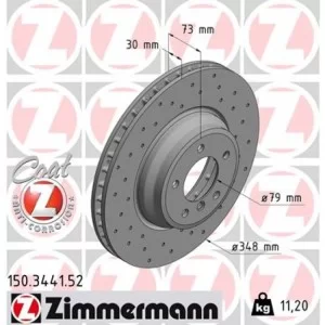 Тормозной диск ZIMMERMANN 150.3441.52