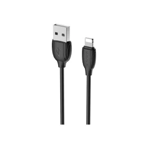 Дата кабель USB 2.0 AM to Lightning 1.0m BX19 Benefit 3A Black BOROFONE (BX19LB)