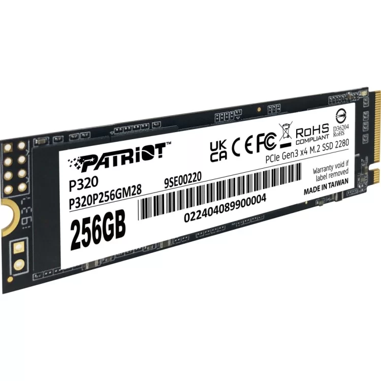 Накопичувач SSD M.2 2280 256GB Patriot (P320P256GM28) ціна 1 347грн - фотографія 2